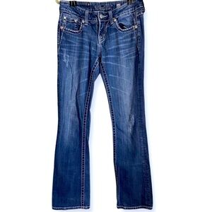 MISS Me Embellished Rhinestones Chain Jeans Easy Boot JE5734EL 25